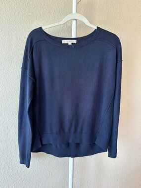 LOFT navy blue pullover crew neck sweater size medium